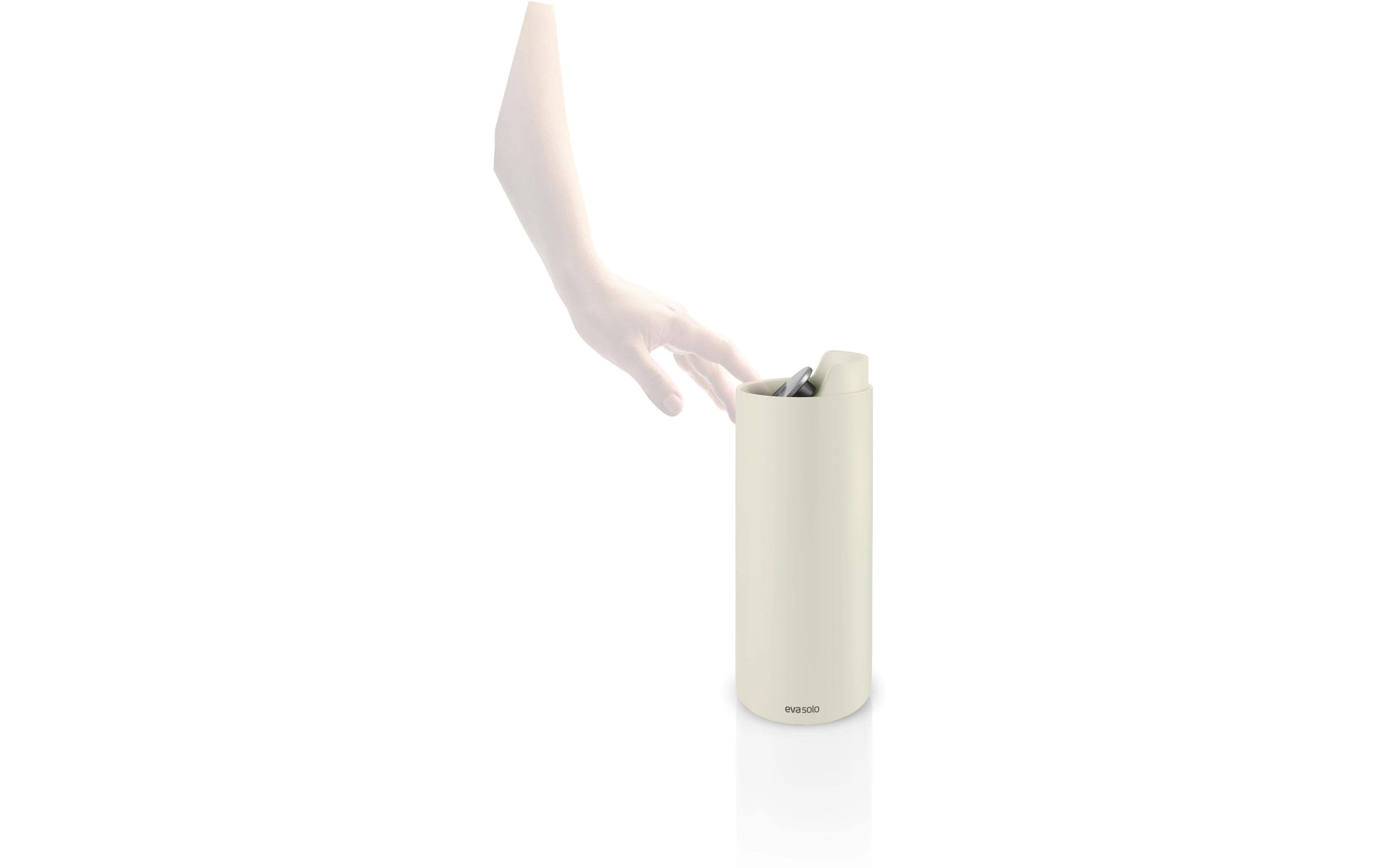 Toilettenpapierhalter, Stifthalter, elegante Zylinderform, cremefarben, minimalistisches design