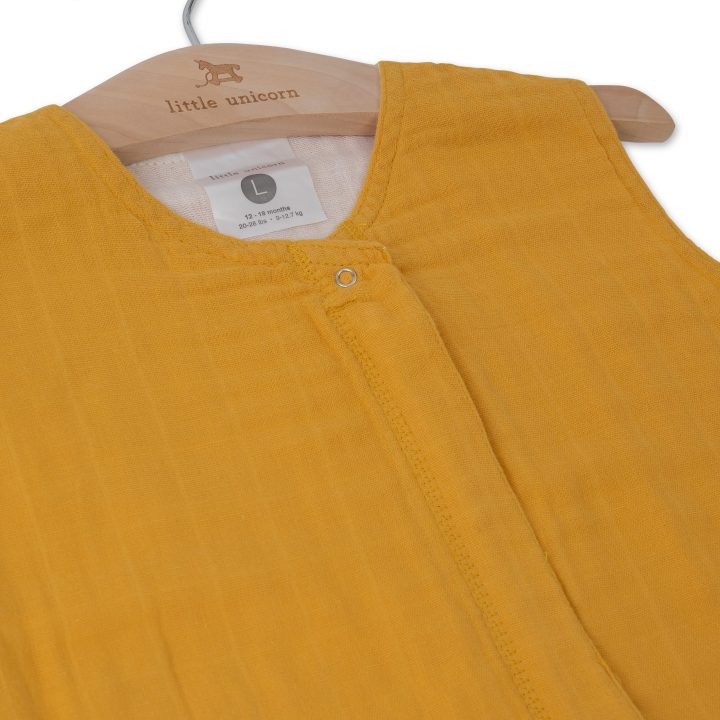 Cotton Muslin Sleeping Bag Gr. L - Mustard