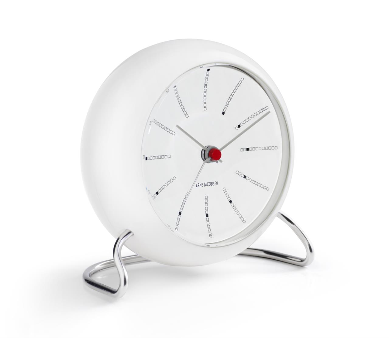 Bankers Tischuhr, 11cm, Weiss