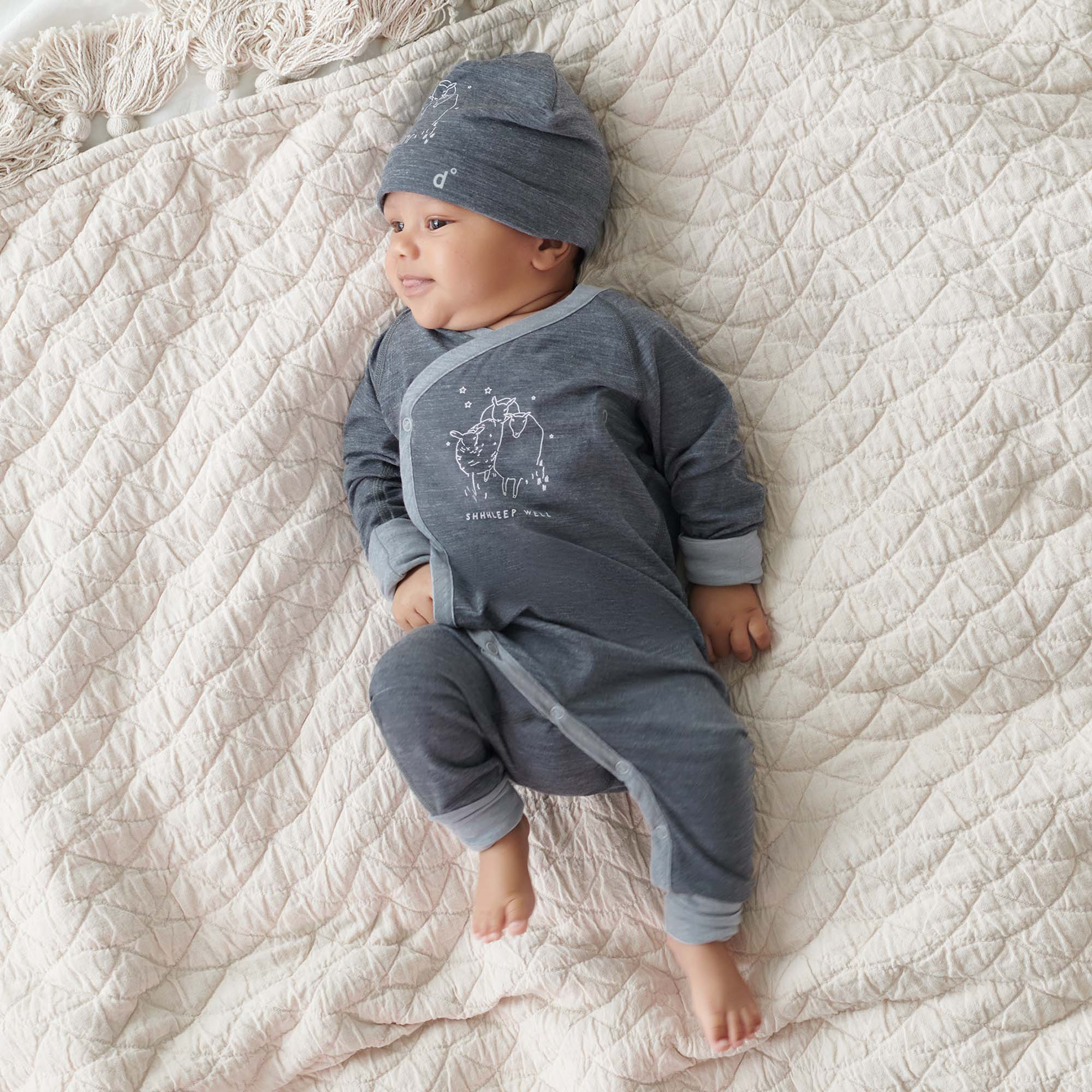 Dagsmejan Babymütze stay warm, Nattwell ™ Sleep Tech, Dark grey melange