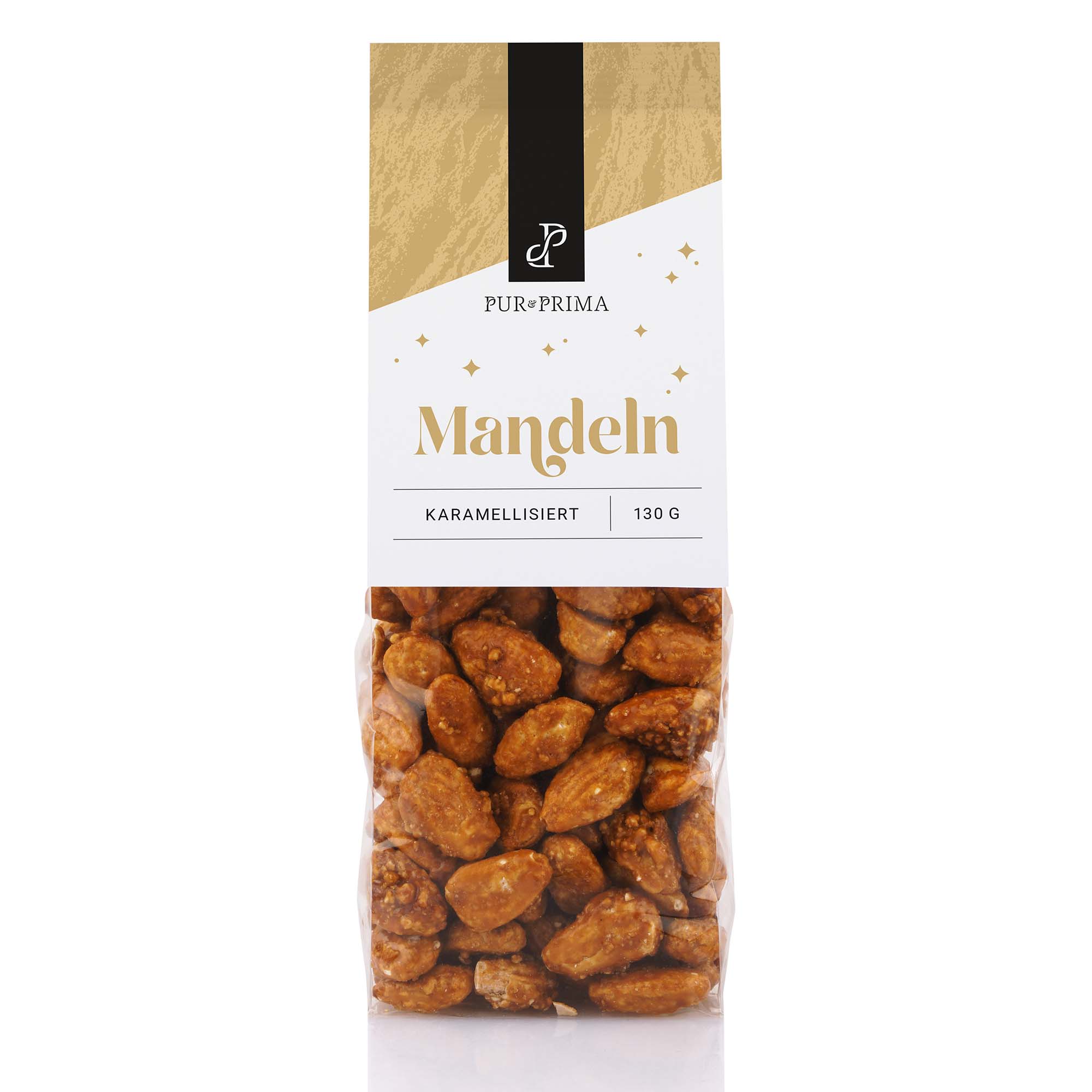 Mandeln Karamellisiert, 130g Essen, Produzieren, Getreide, Visitenkarte, Text