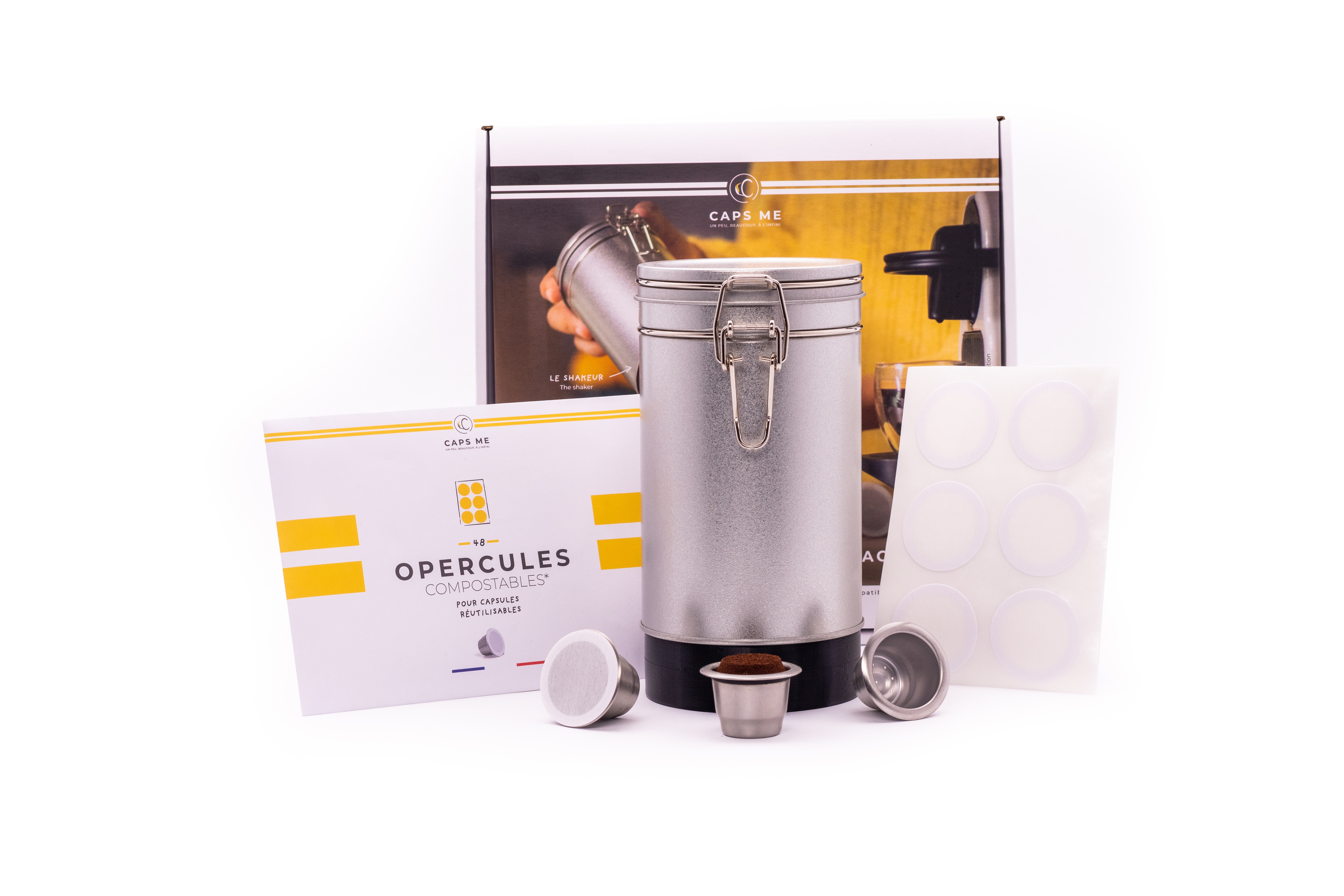 Kaffeeröster-Set grau