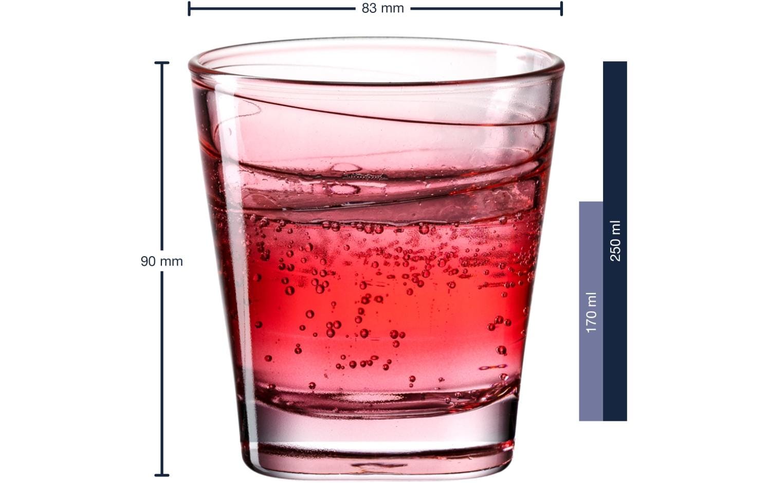 Leonardo Trinkglas Vario Struttura, 250ml, rot