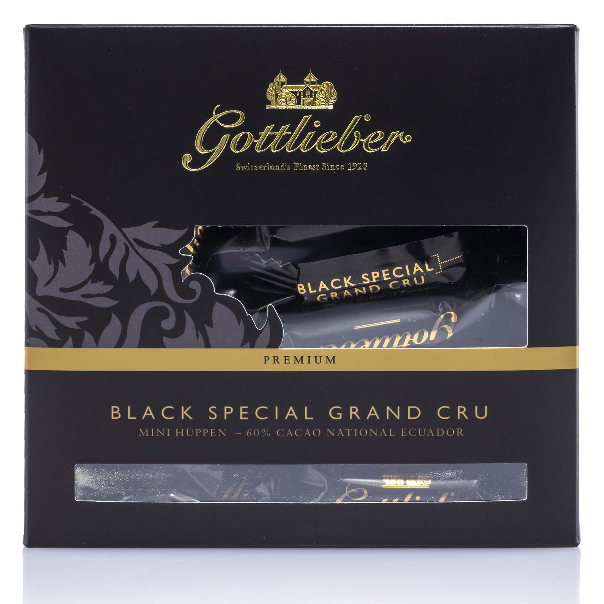 Black Special Grand Cru Mini- Hüppen 60% Cacao von Gottlieber