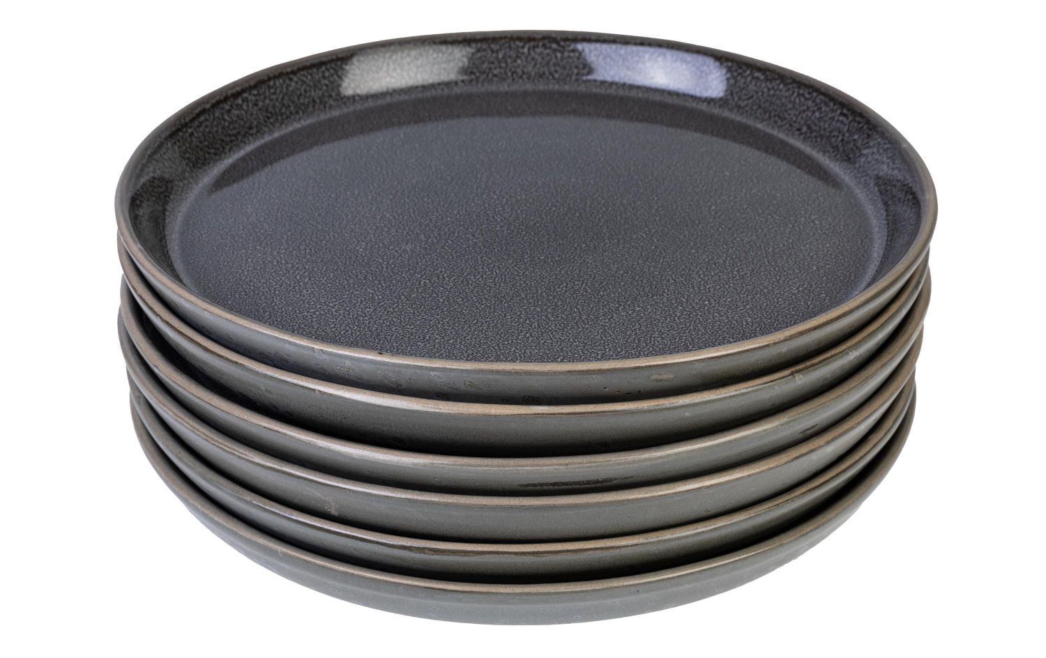 Teller, Schale, Steingut, Graue Teller, Set aus Tellern