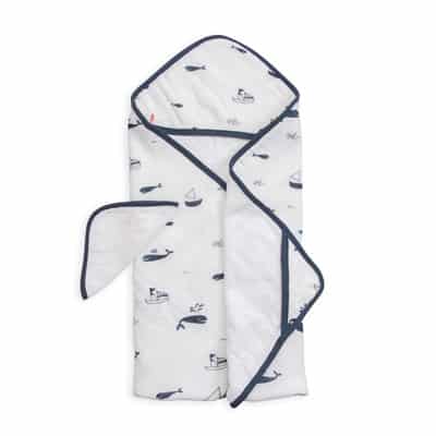 Hooded Towel & Wash Cloth Set - Nautical Harbor