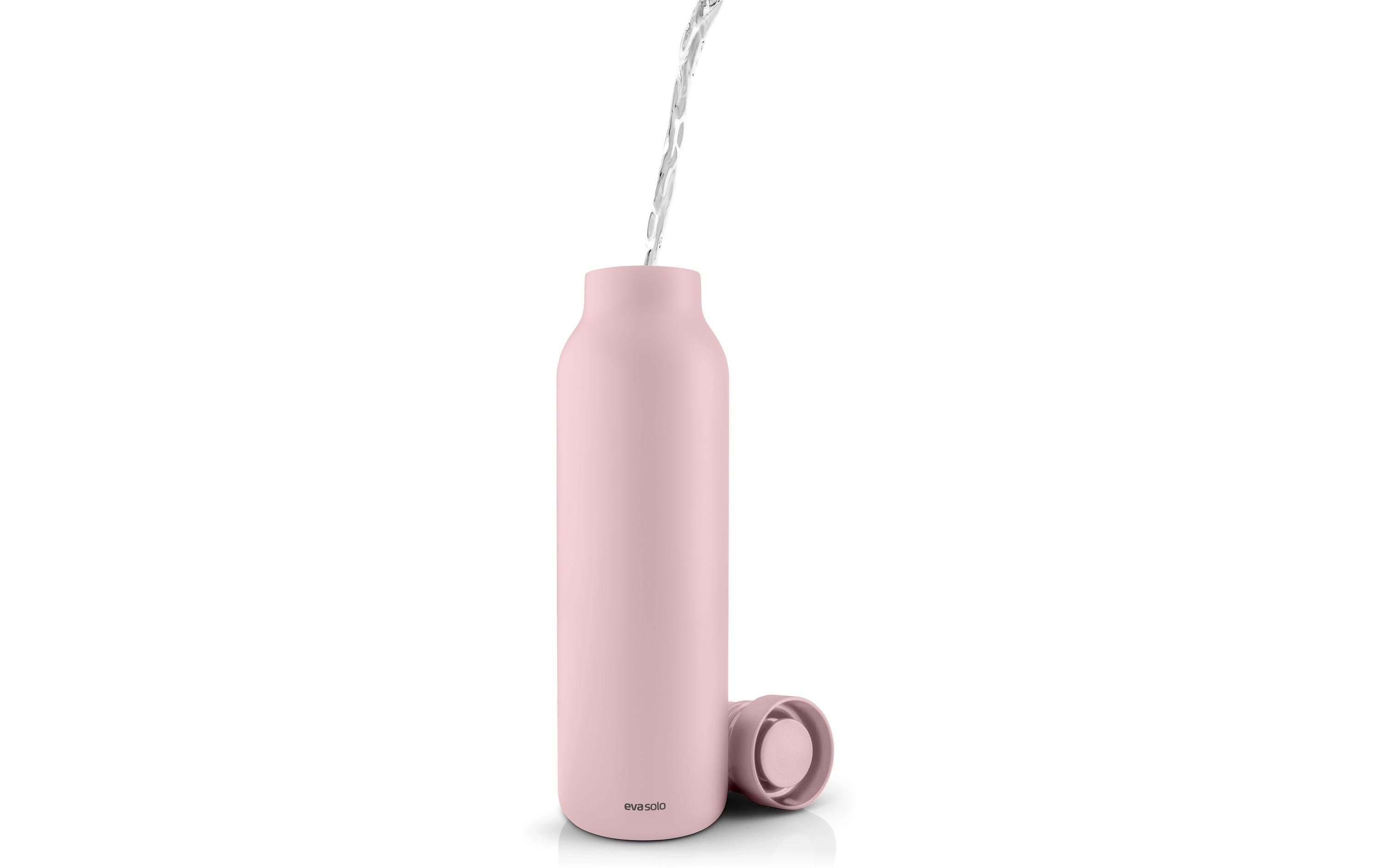 wasserflasche, wiederverwendbare flasche, pink, metallischer finish, keine deckel oben