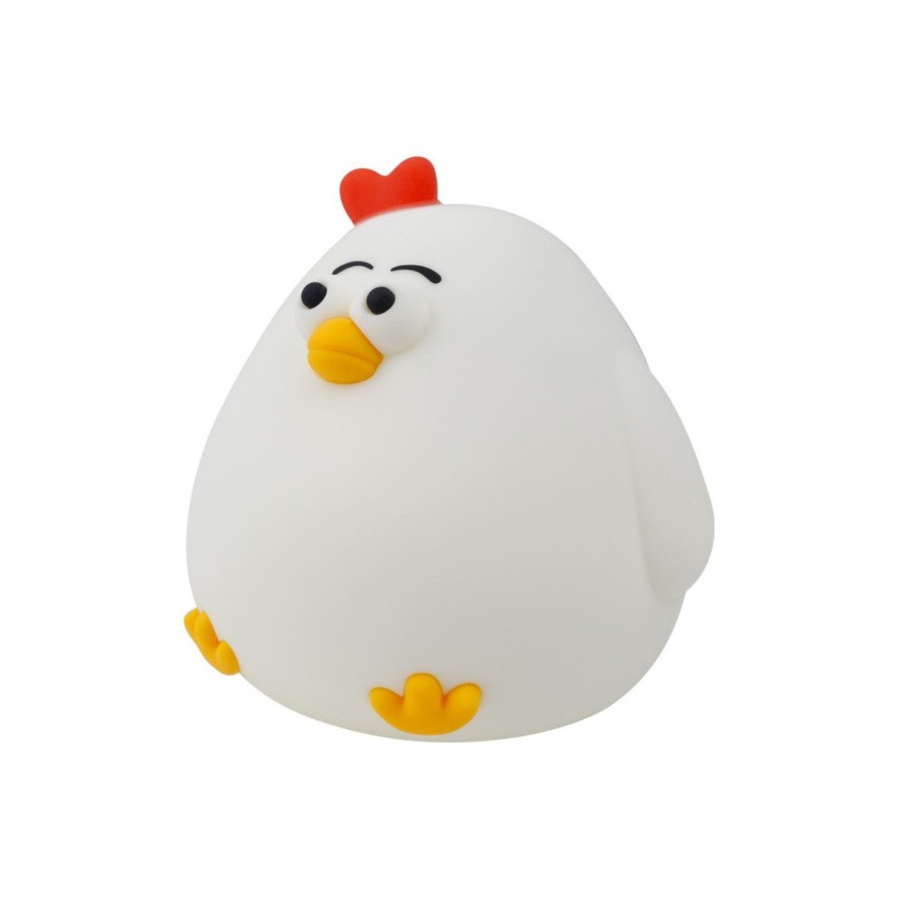 Kleinkind-Spielzeug, Gummifigur, Huhn, weiße Figur, gelbe Füße