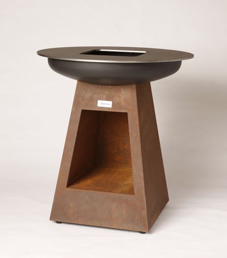 OnFire BBQ 95x86 cm mit Holzlager schwarz pulverbeschichtet