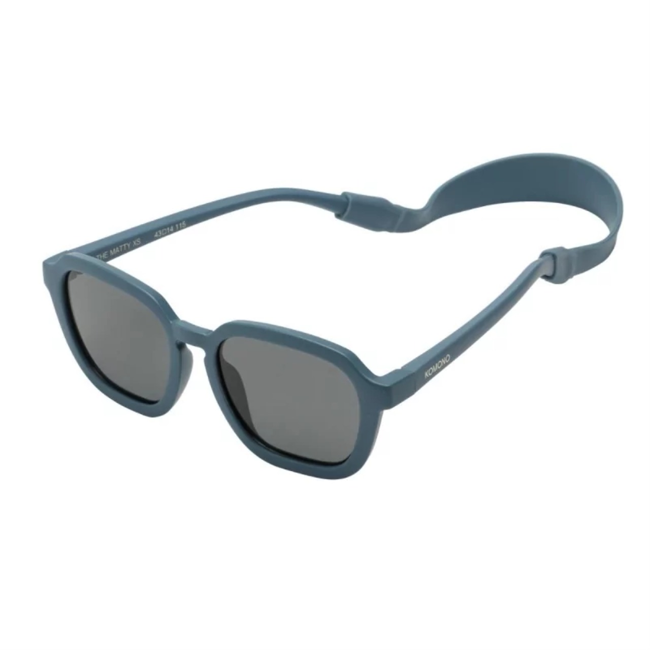 Sonnenbrille, raue Rahmen, graue Gläser, runder Rahmen, Kunststoff