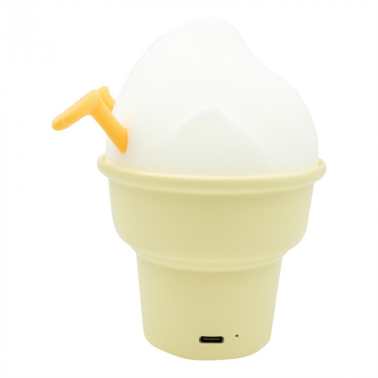 Licht, Eisbecher, Kühltasche, Transparenter Deckel, Portabler Eisbecher, USB-Ladeanschluss