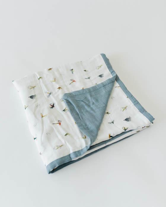 Deluxe Muslin Quilt - Gone Fishing Deluxe Muslin Quilt - Gone Fishing