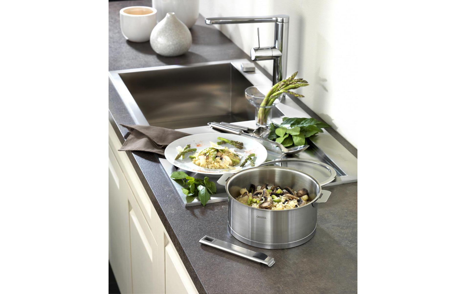 Cristel Topf 3er Set Strate, Ø 16/18/20cm,