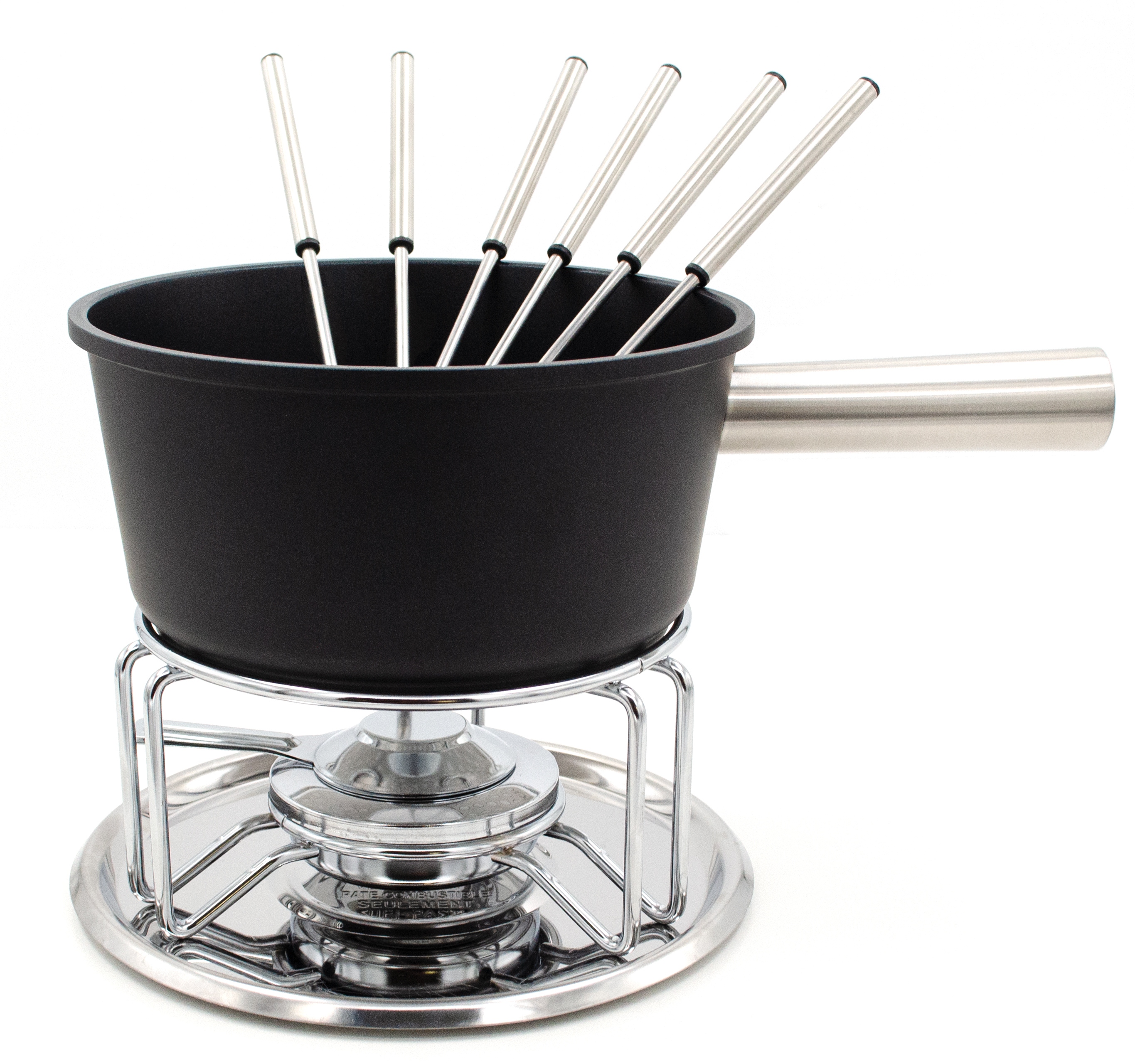 Fondue-Set Aluminium schwarz 21cm