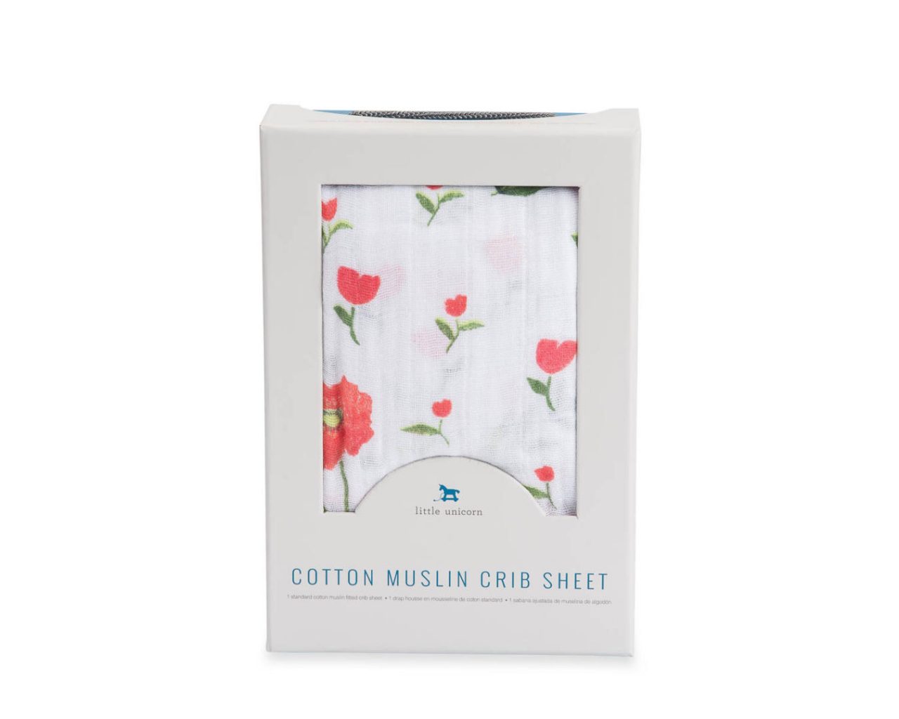 Cotton Muslin Crib Sheet - Summer Poppy