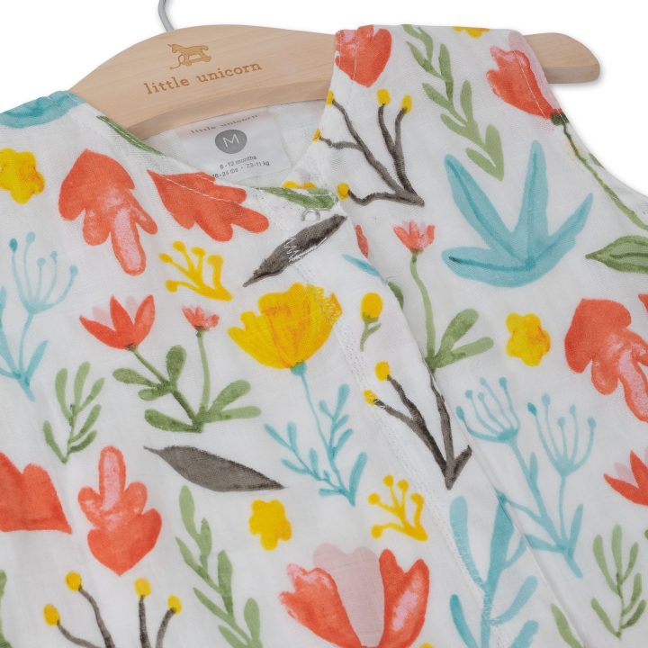 Cotton Muslin Sleeping Bag Gr. M - Meadow Cotton Muslin Sleeping Bag Gr. M - Meadow