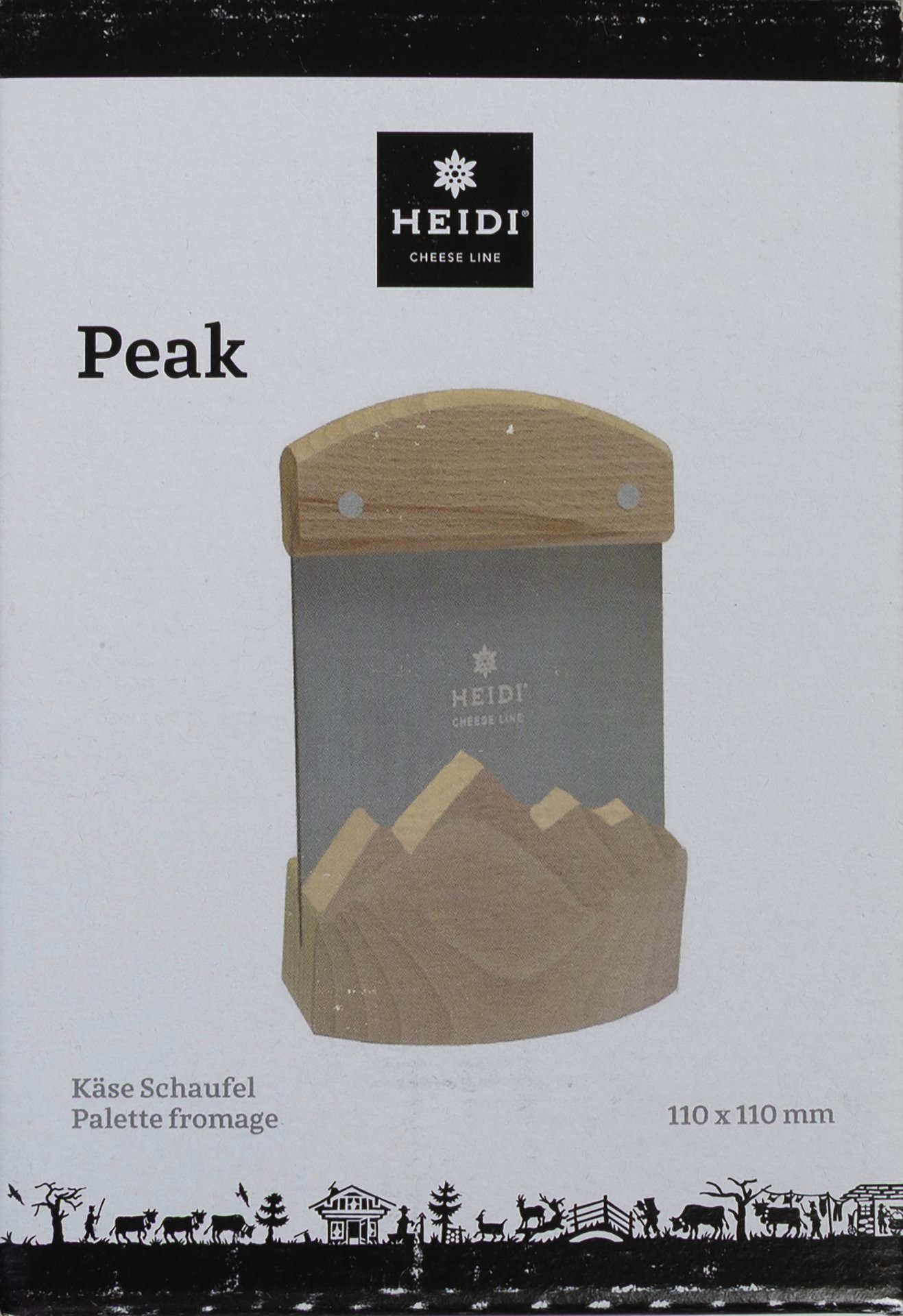 Käseplatte, Palette fromage, Holzgriff, Gletscherform?, Peak