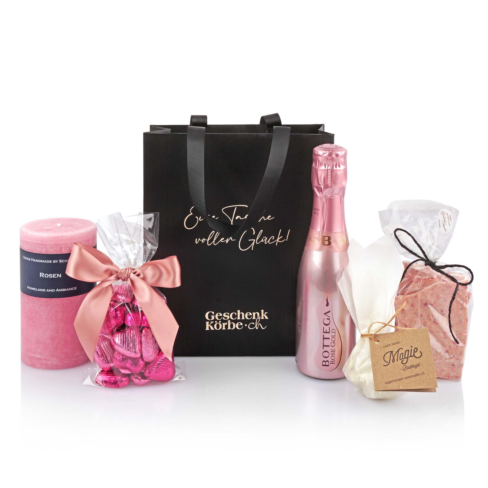 Geschenktasche Wellness "Rosen Gold"