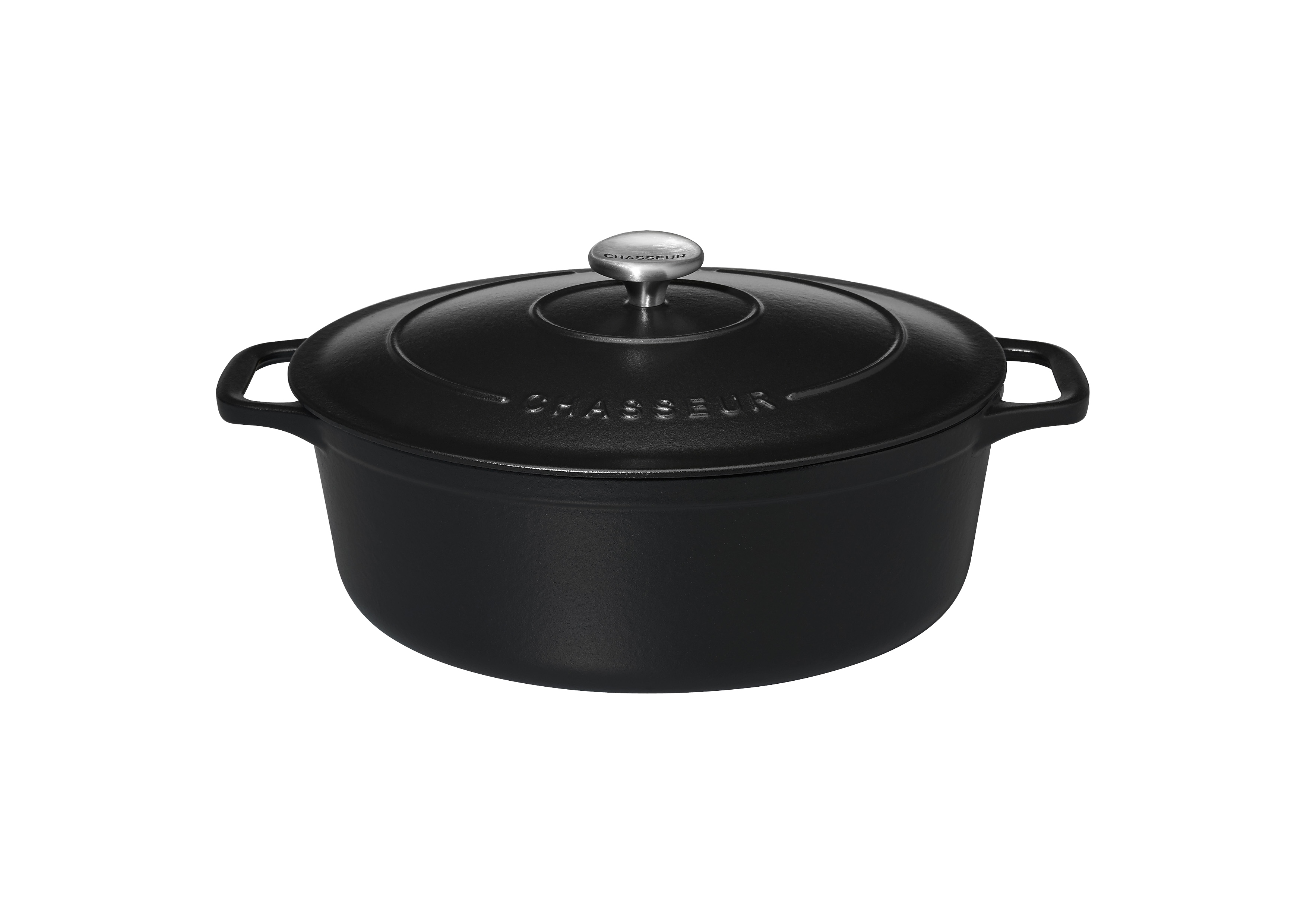 Schmortopf/Bräter oval schwarz Ø 33cm