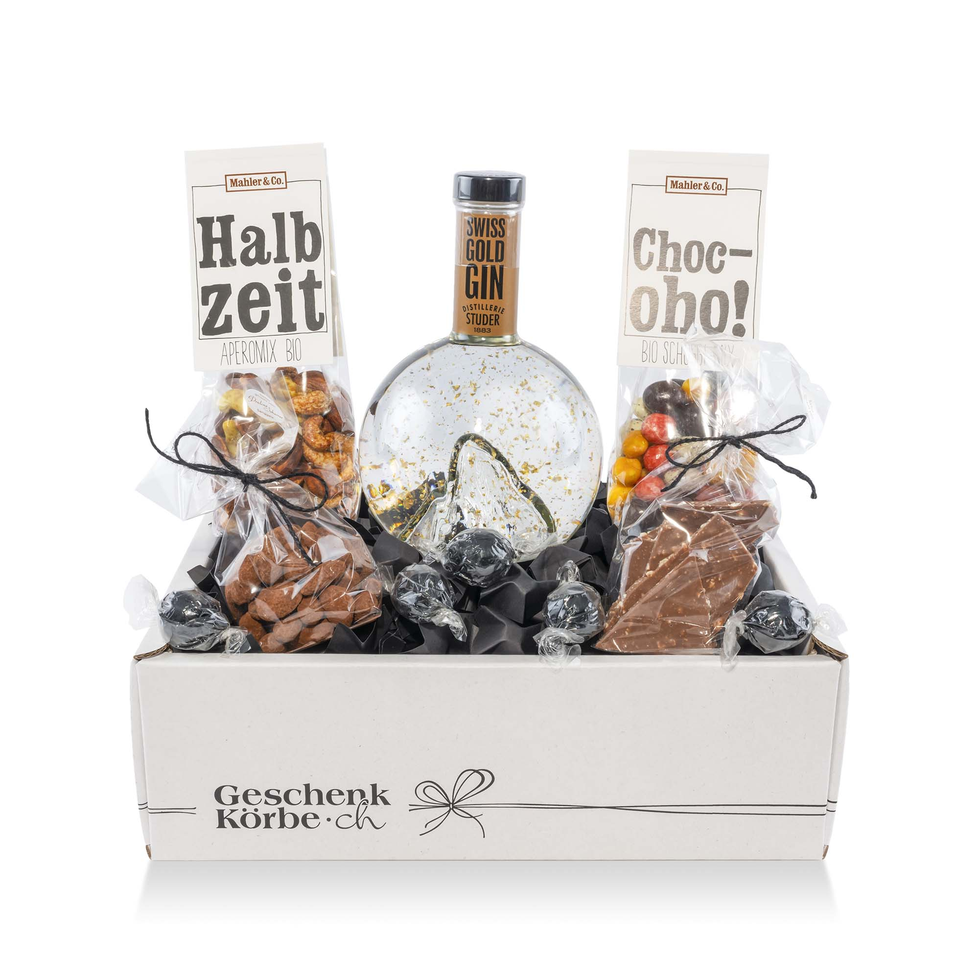 Geschenkkorb "Swiss Gold Gin"