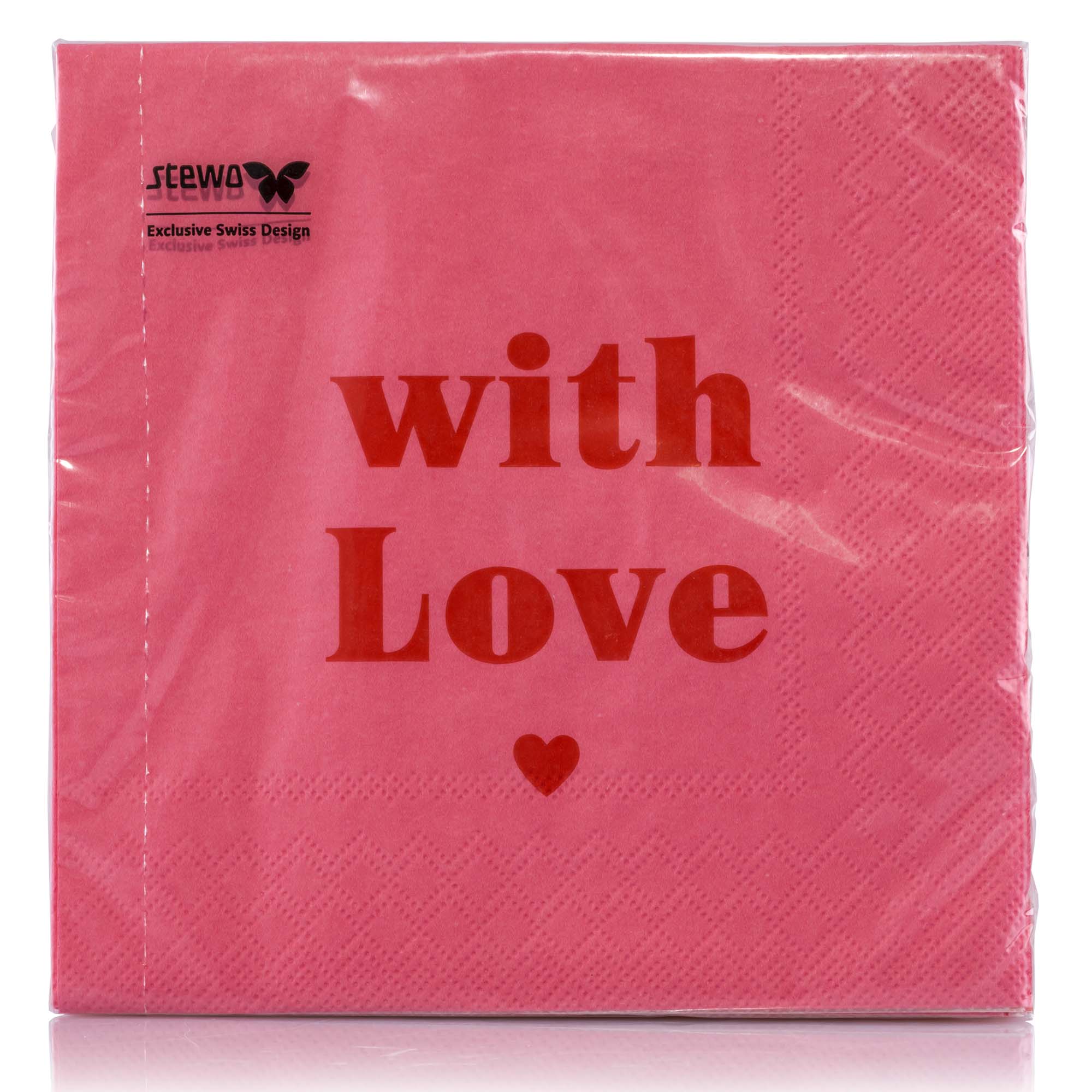 Serviette "With Love", 20Stk.