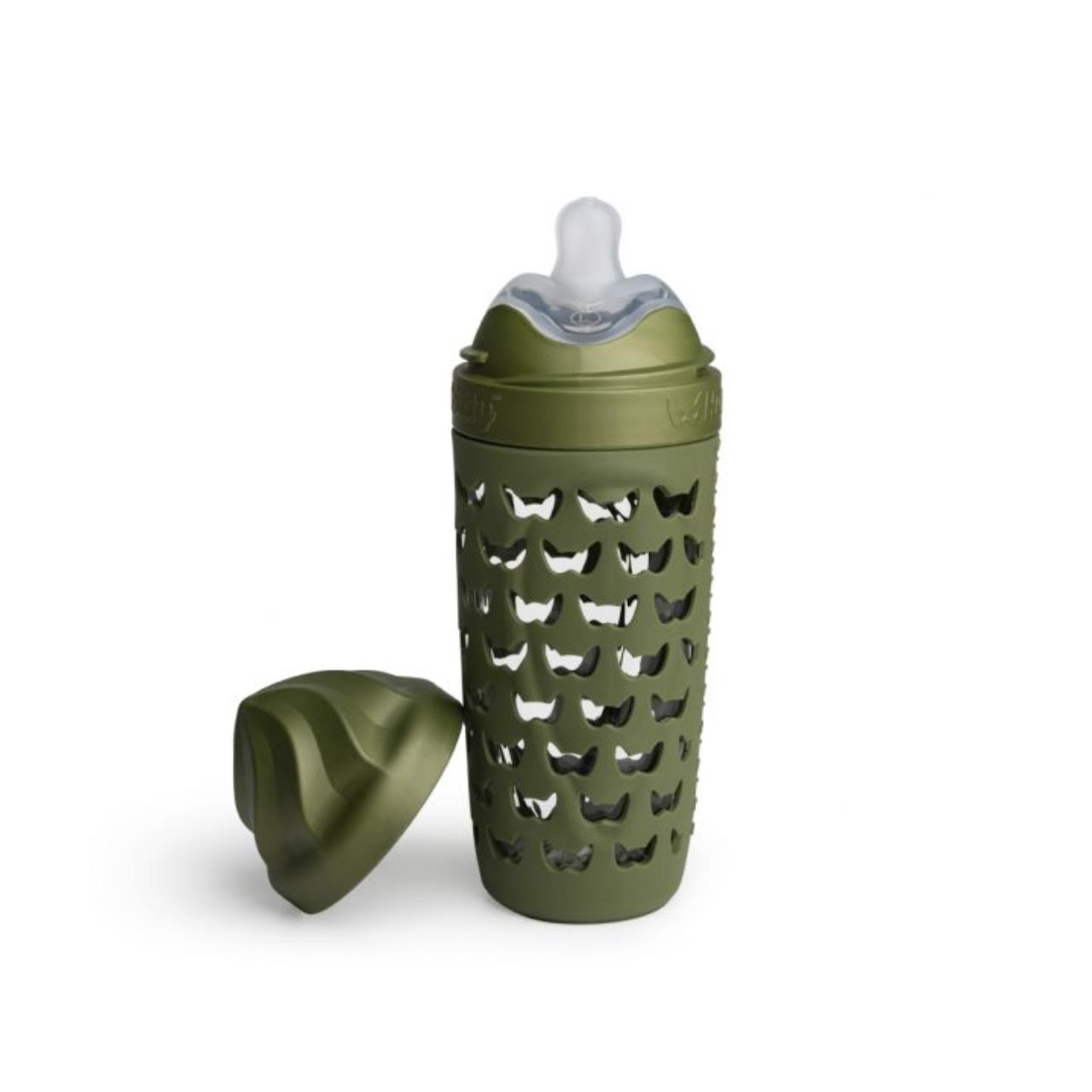 Hero Eco Bottle - Glasfläschchen olivgrün