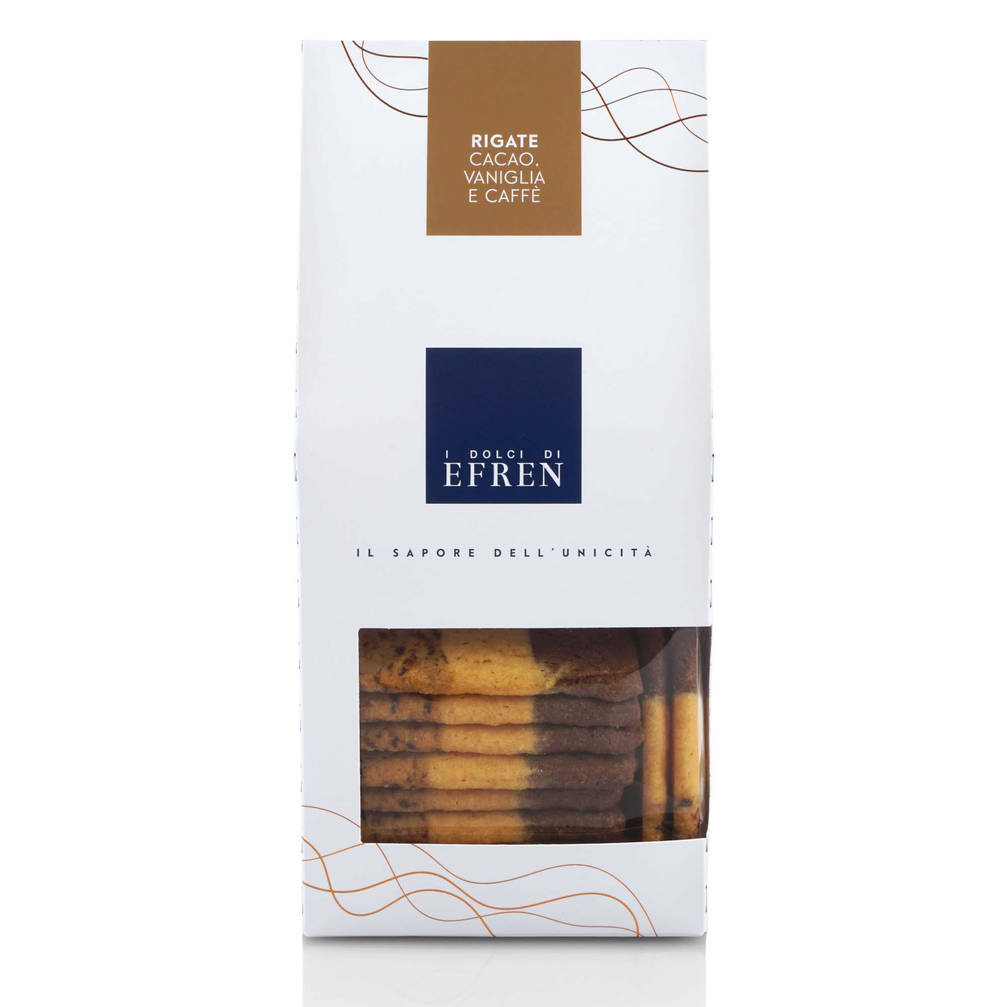 I dolci di Efren, Rigate Cacao, Vaniglia & Caffè, 200g I dolci di Efren, Rigate Cacao, Vaniglia & Caffè, 200g