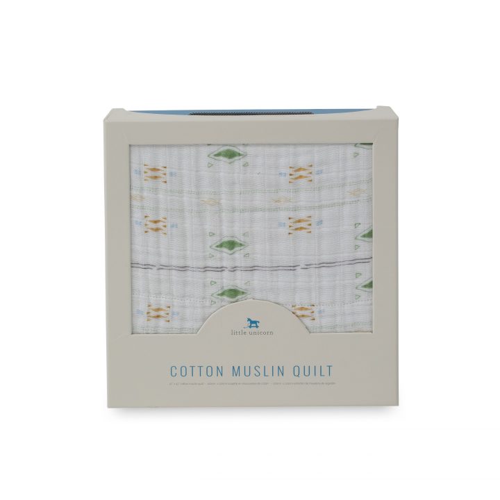 Cotton Muslin Quilt - Diamond Stripe
