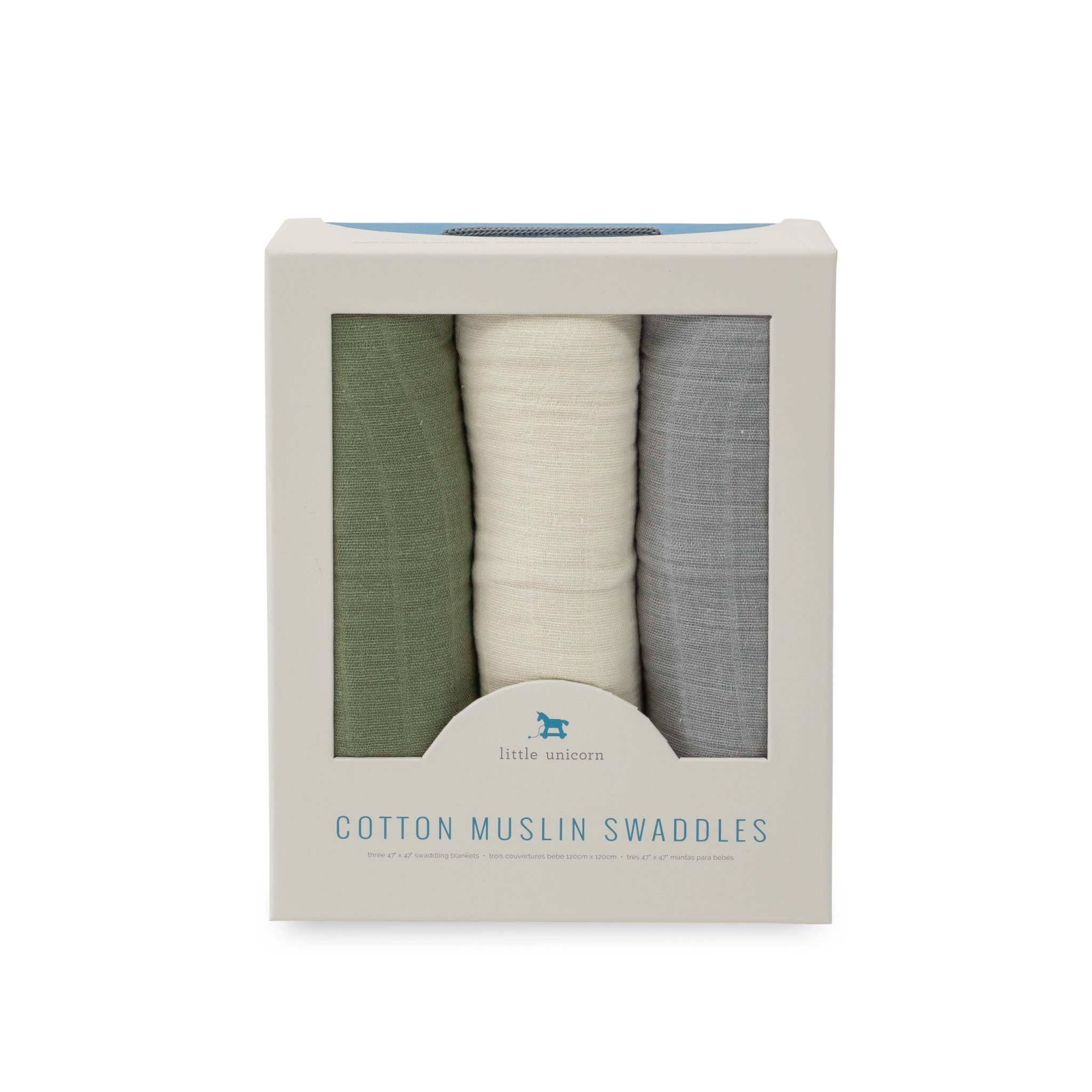 Cotton Muslin Swaddle 3 Pack - Fern