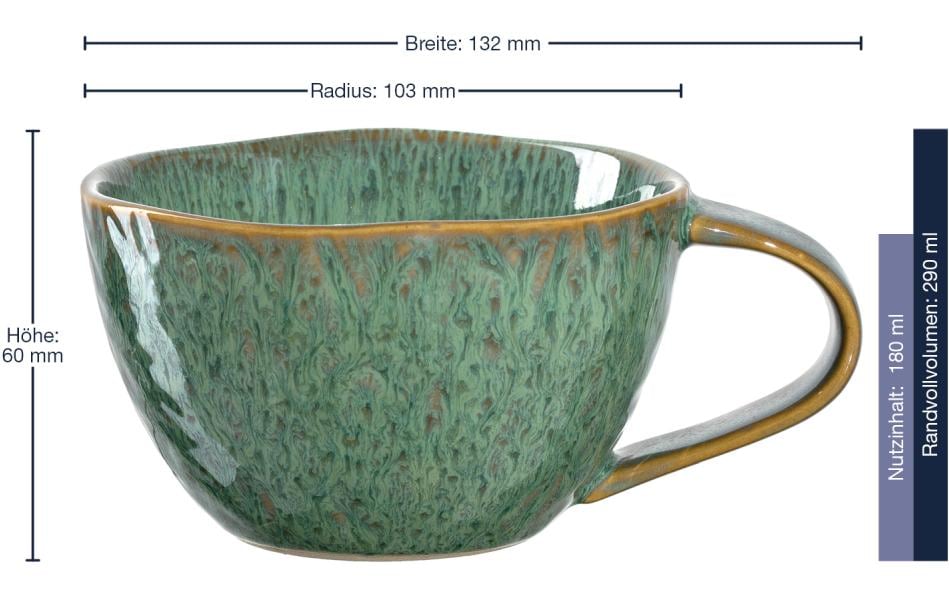 Leonardo Tasse Matera 290ml Grün 4er Set