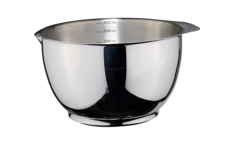 Schüssel, Metall, Edelstahl, Rührschüssel, Maße 3000 ml