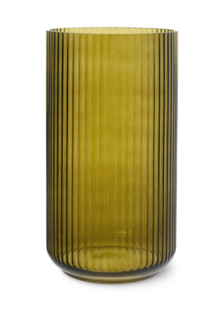Lyngby Vase, 38cm, Olivgrün