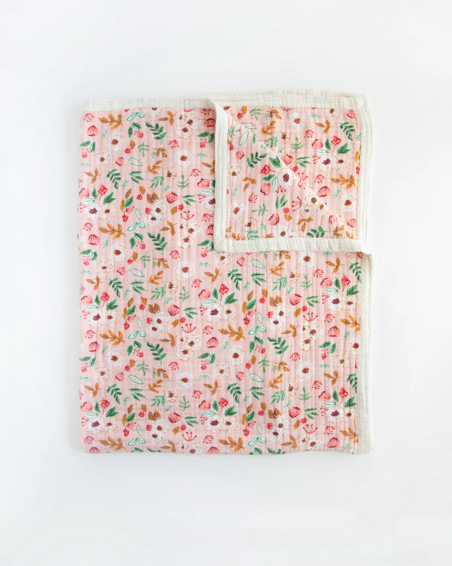 Cotton Muslin Quilt Big Kid - Vintage Floral