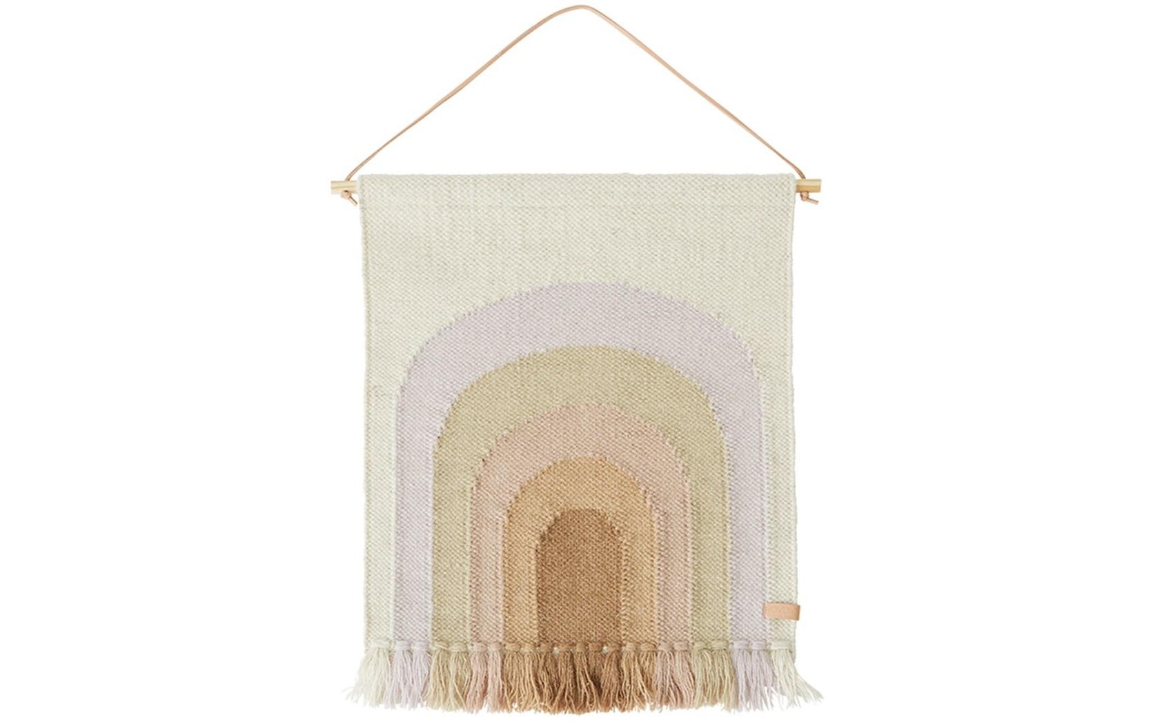 OYOY Wandteppich The Rainbow mini, Lavendel