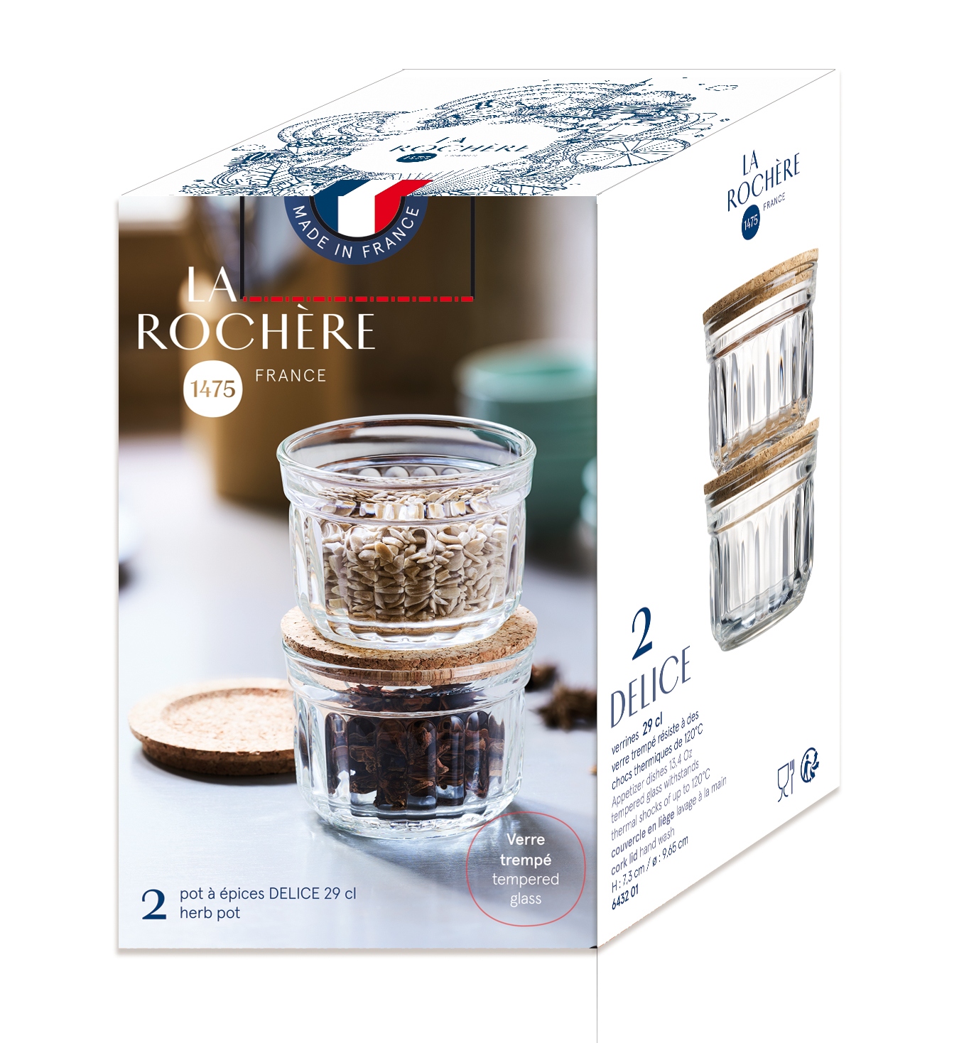 DELICE Verrine-Gläser mit Deckel Set 2 Stck 29cl DELICE Verrine-Gläser mit Deckel Set 2 Stck 29cl
