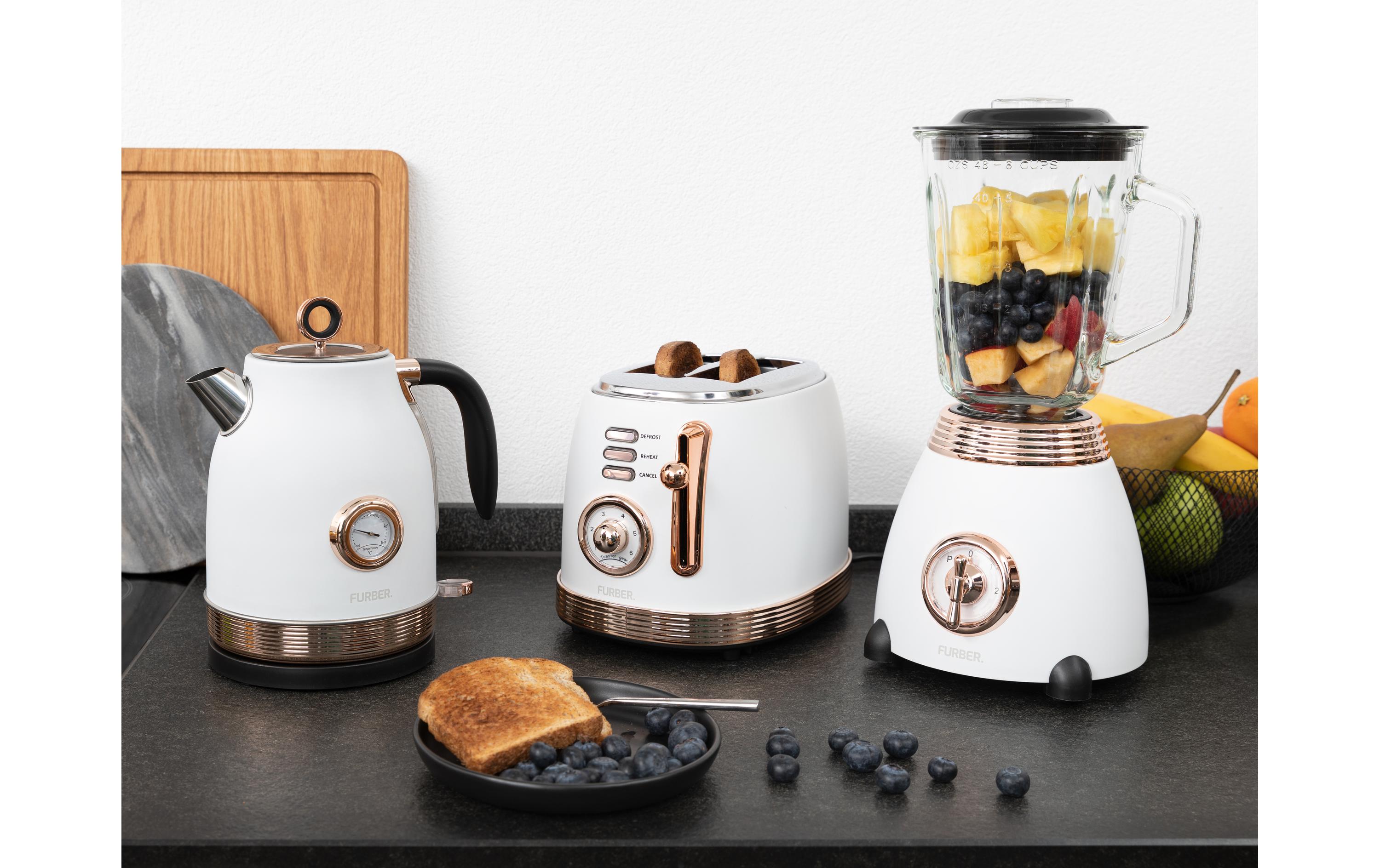 FURBER Set Wasserk-Toaster-Standmix Weiss