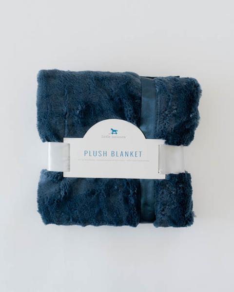 Plush Receiving Blanket - Navy