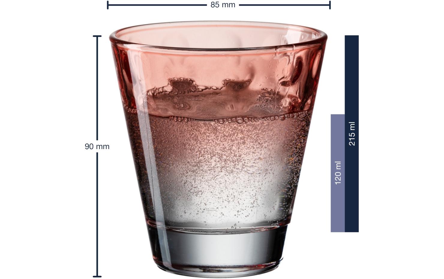 Leonardo Trinkglas Optic Pastell, rot, 215ml
