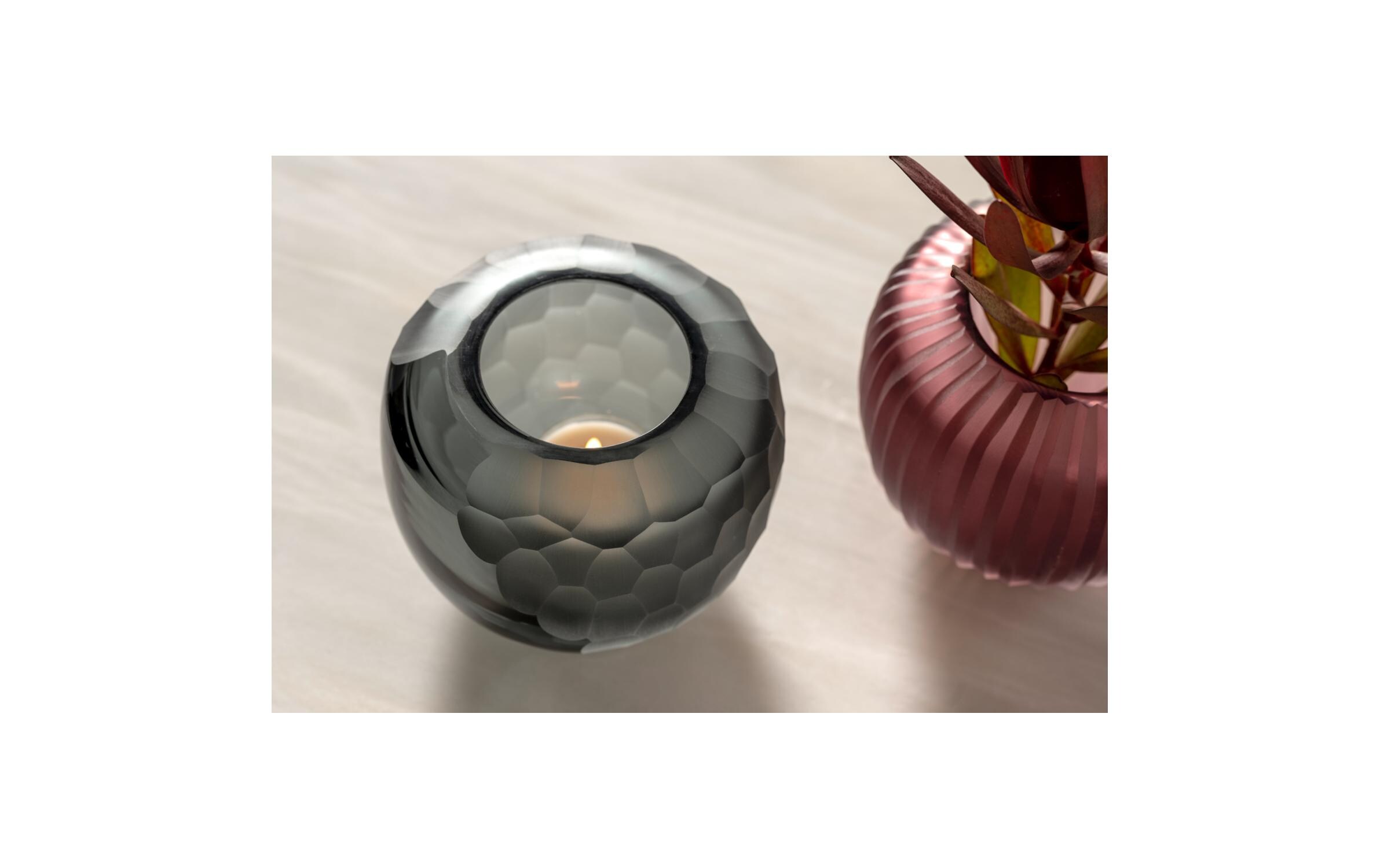 Leonardo Vase Bellagio, 10cm, Anthrazit