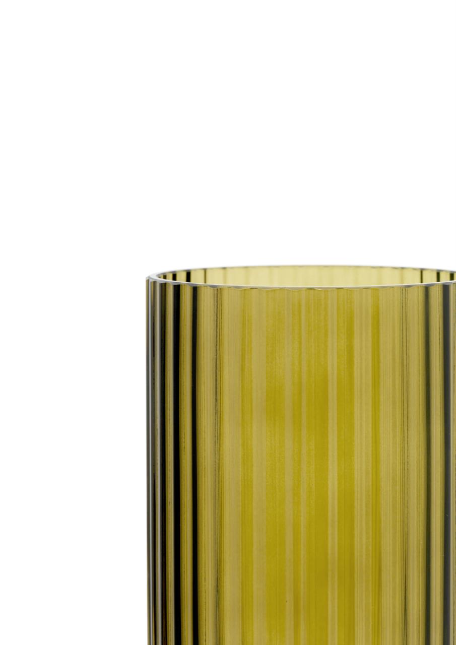 Lyngby Vase, 20.5cm, Olivgrün