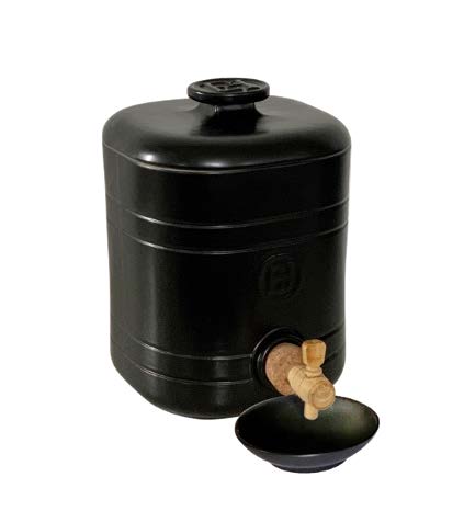 Essigtopf Keramik 2.5 Liter Schwarz