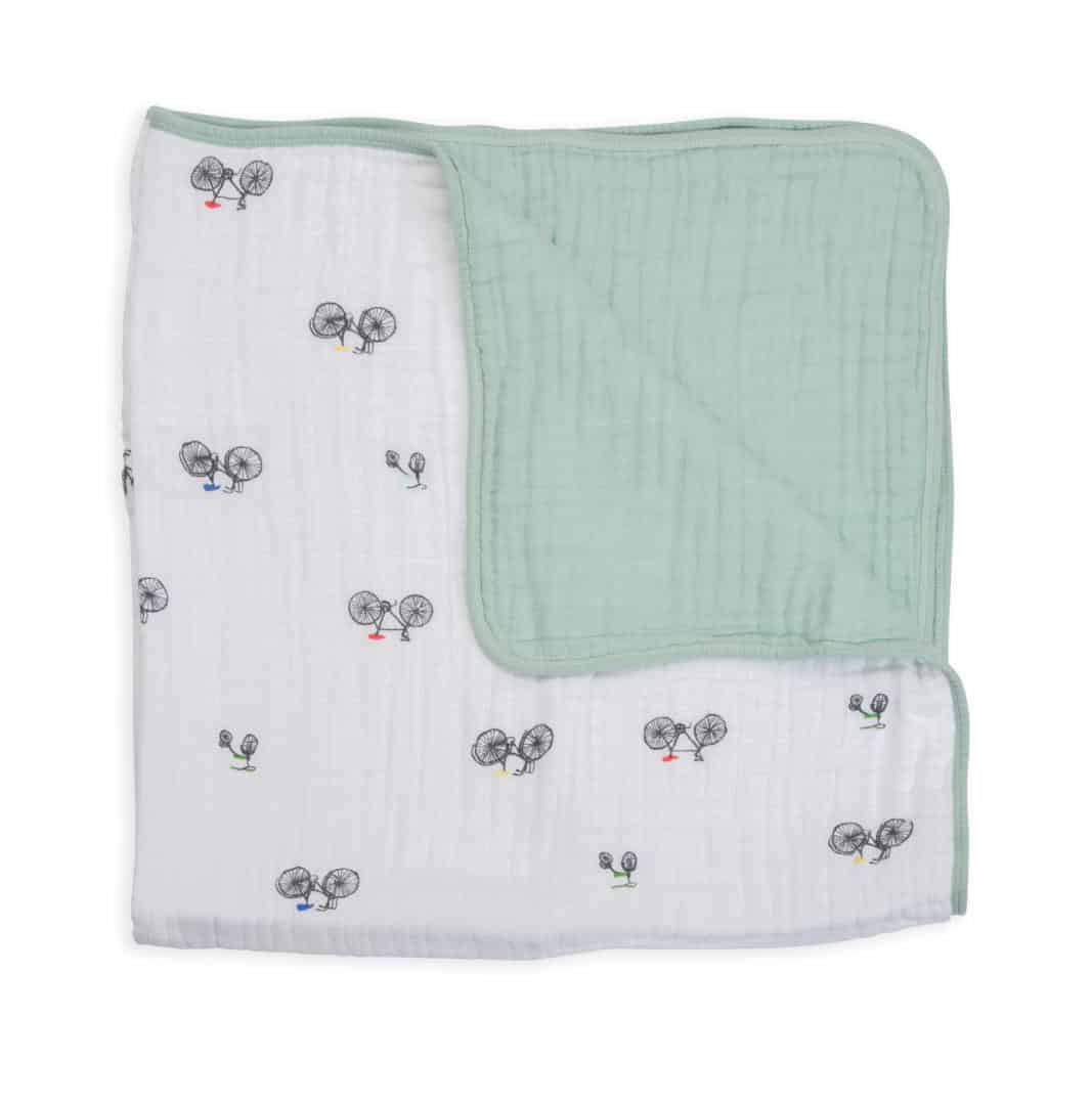 Cotton Muslin Quilt - Bike Family Cotton Muslin Quilt - Bike Family