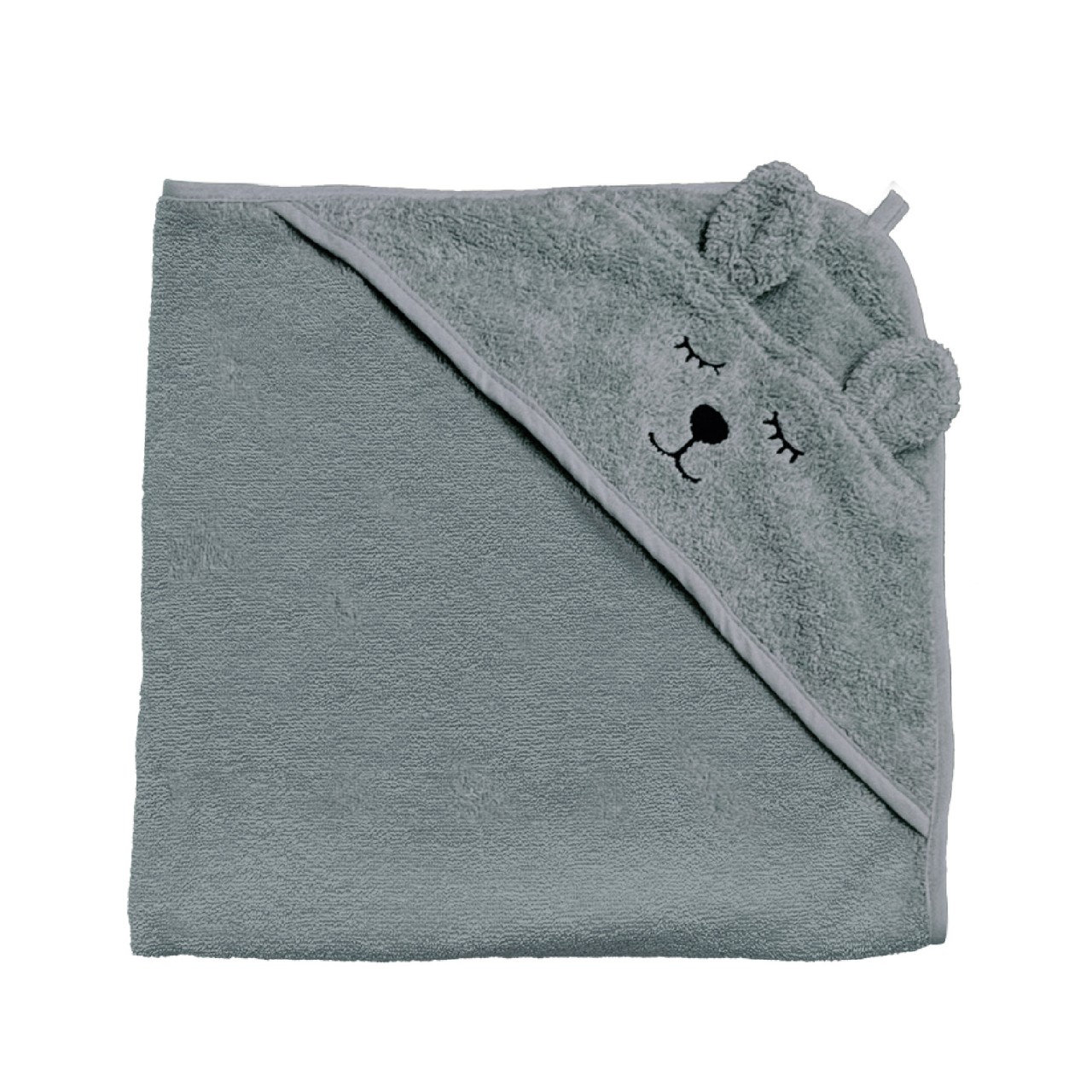 Babytuch, Kapuzentuch, Bärenkopf, Weiches Tuch, Grau