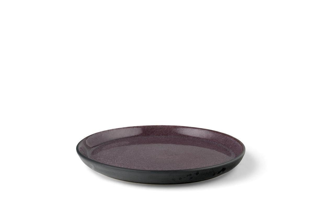 Speiseteller, Porzellan, lila, flach, Teller