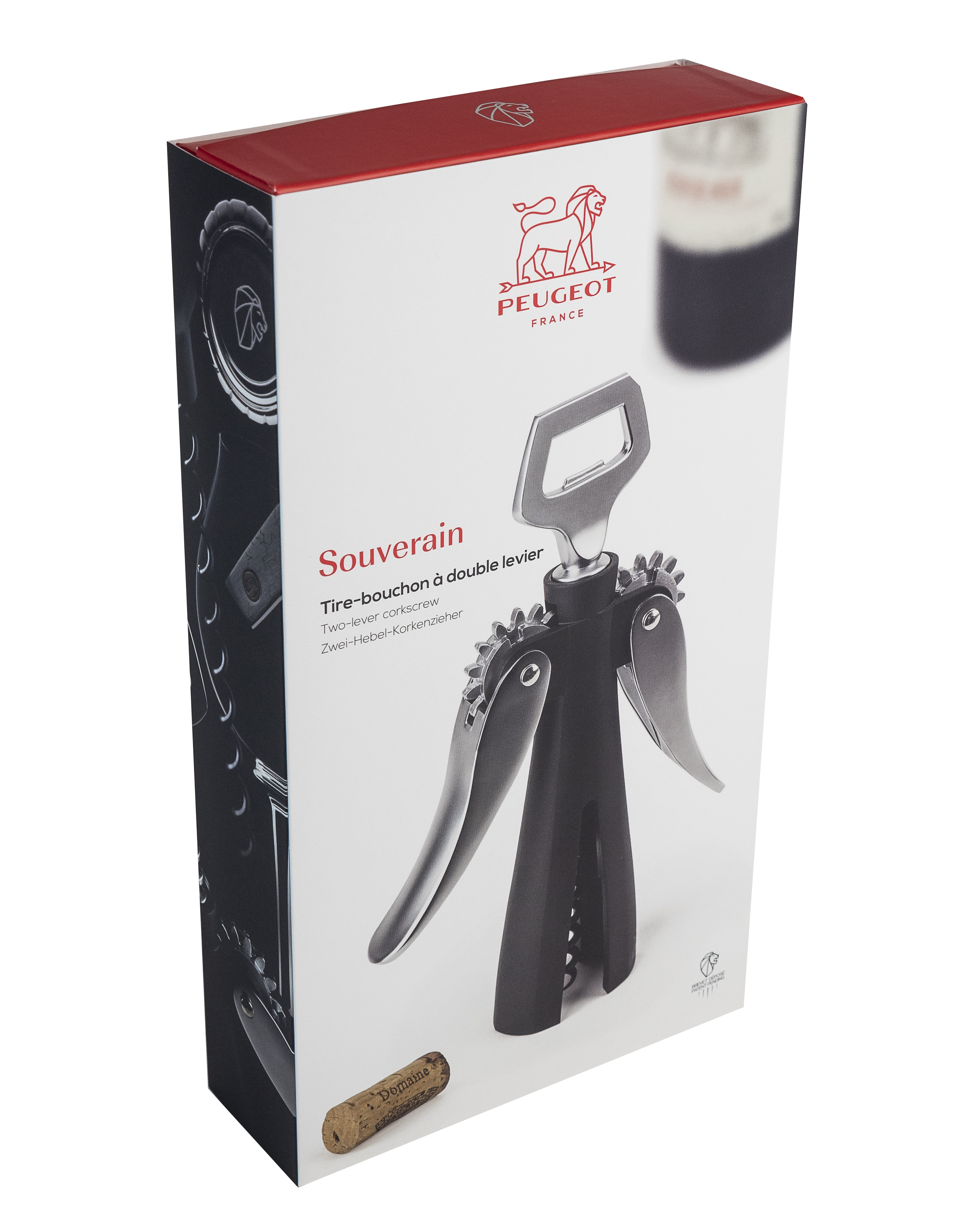 Souverain Doppel Hebel-Korkenzieher mit Kapselschneider 20 cm