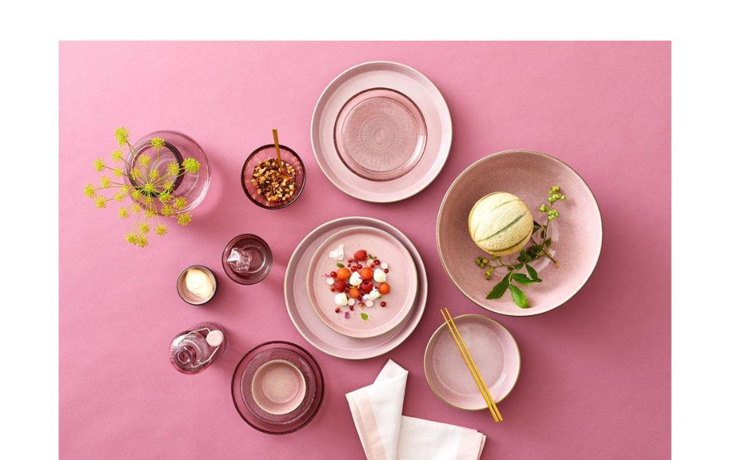 Teller, Geschirrset, Rosa, Pastell, Speisetopf