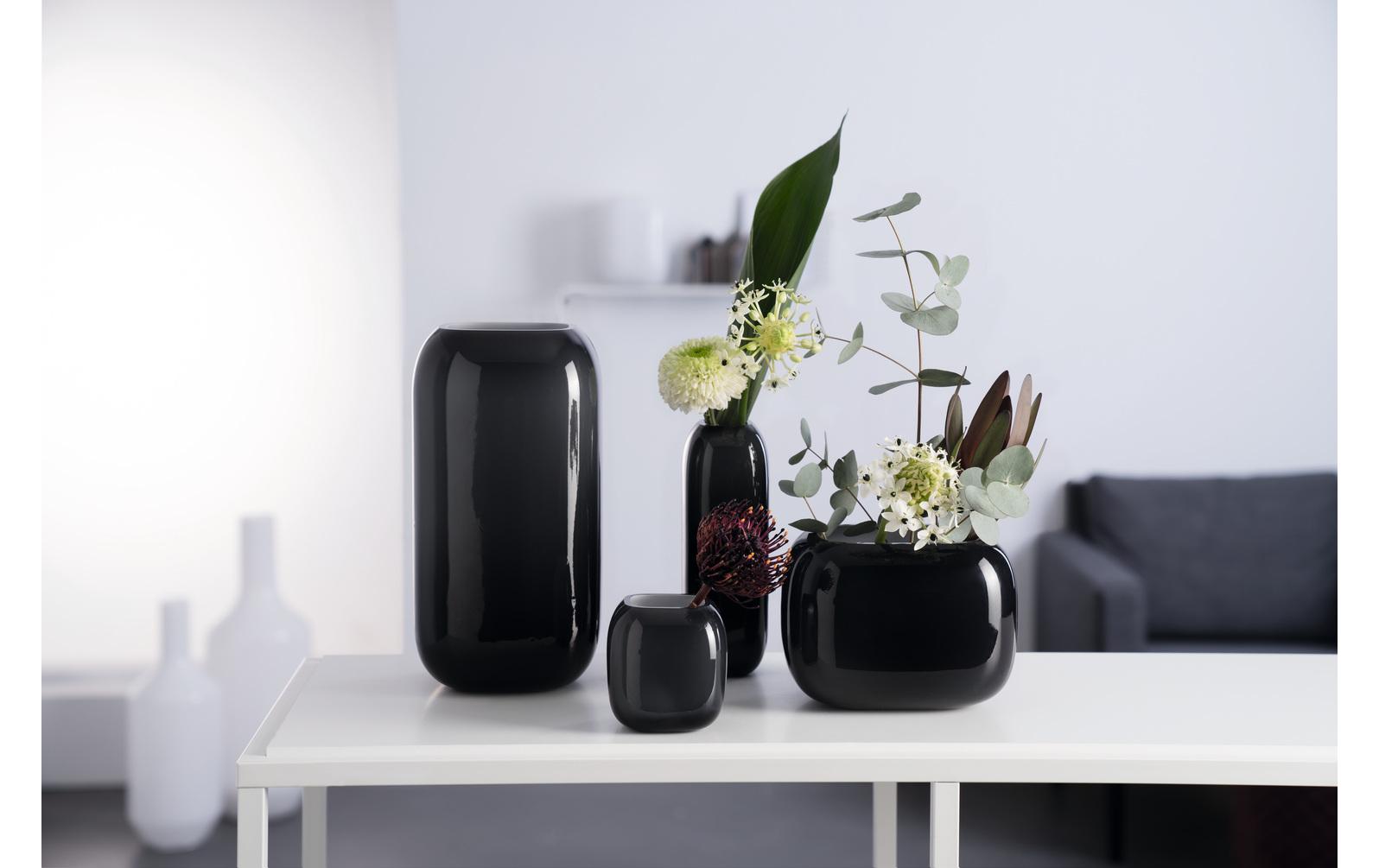 Leonardo Vase Milano grau 28cm