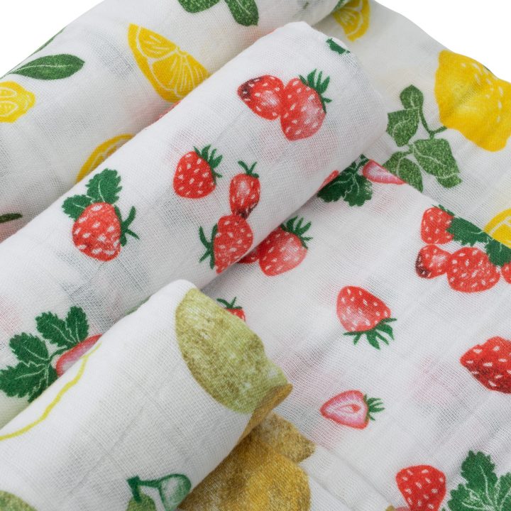 Cotton Muslin Swaddle 3 Pack - Fruit Stand