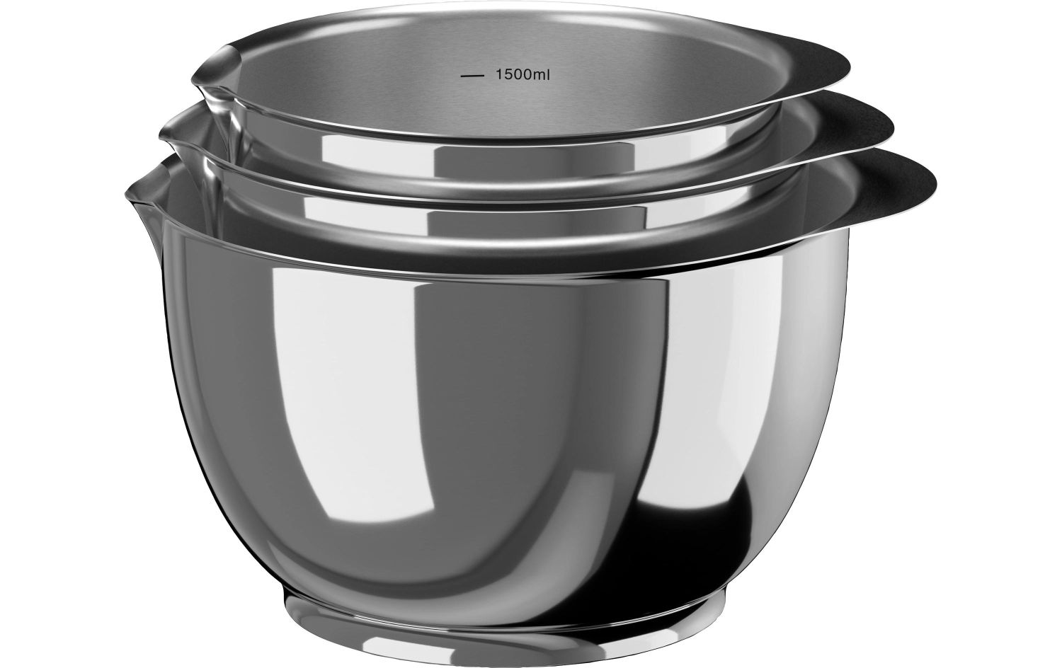 stahl, Schüsseln, Bowl-Set, Metallschalen, 1500ml