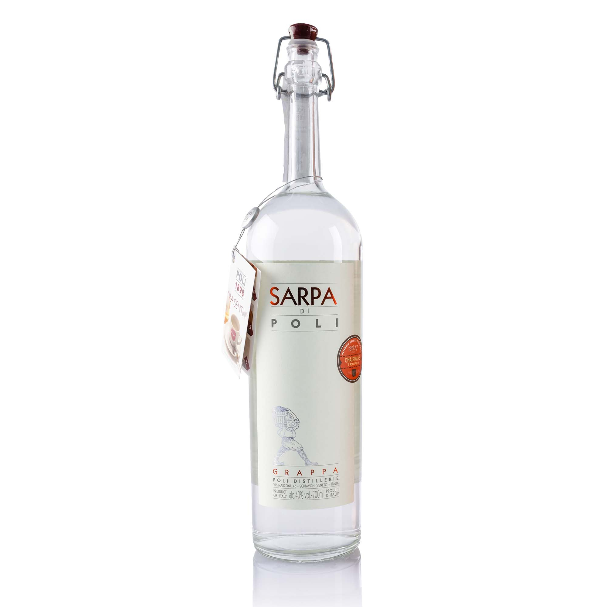 Grappa Sarpa "Bianca" von Poli, 70cl